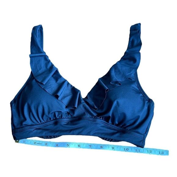 ralph lauren Ruffle Trim V Neck Bikini Top - Picture 7 of 7